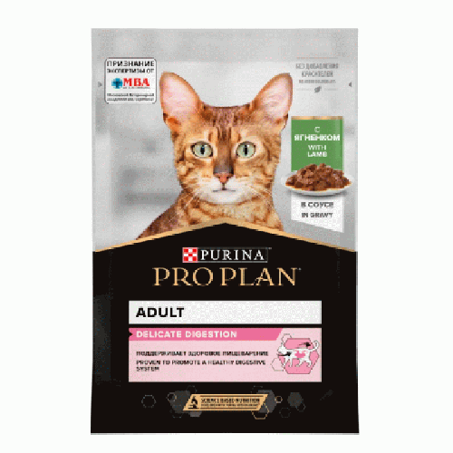 Влажный корм ProPlan Delicate Digestion для взрослых кошек с ягненком в соусе 85г