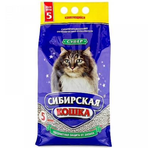 Наполнитель для кошачьего туалета Сибирская Кошка Супер комкующийся