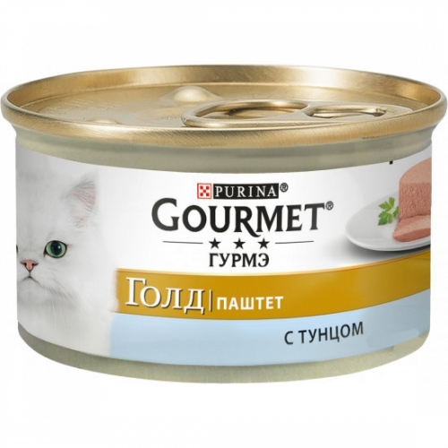 Gourmet Gold корм паштет для взрослых кошек, с тунцом