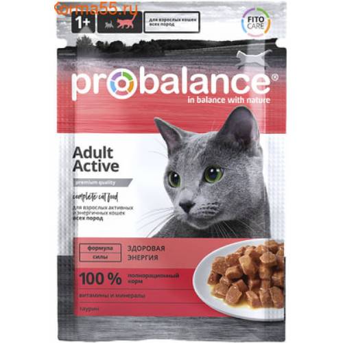 Влажный корм для кошек ProBalance Active 85г