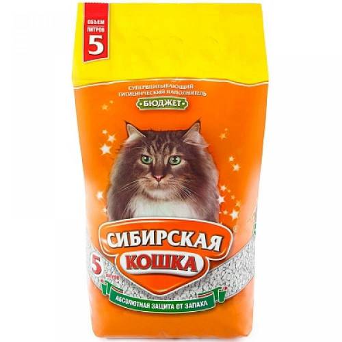 Наполнитель для кошачьего туалета Сибирская Кошка Бюджет