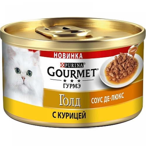 Влажный корм для кошек Gourmet Gold Соус Де-люкс с курицей в роскошном соусе