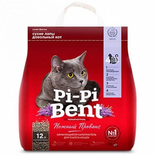 Наполнитель для кошачьего туалета Pi-Pi Bent Нежный прованс, крафт-пакет
