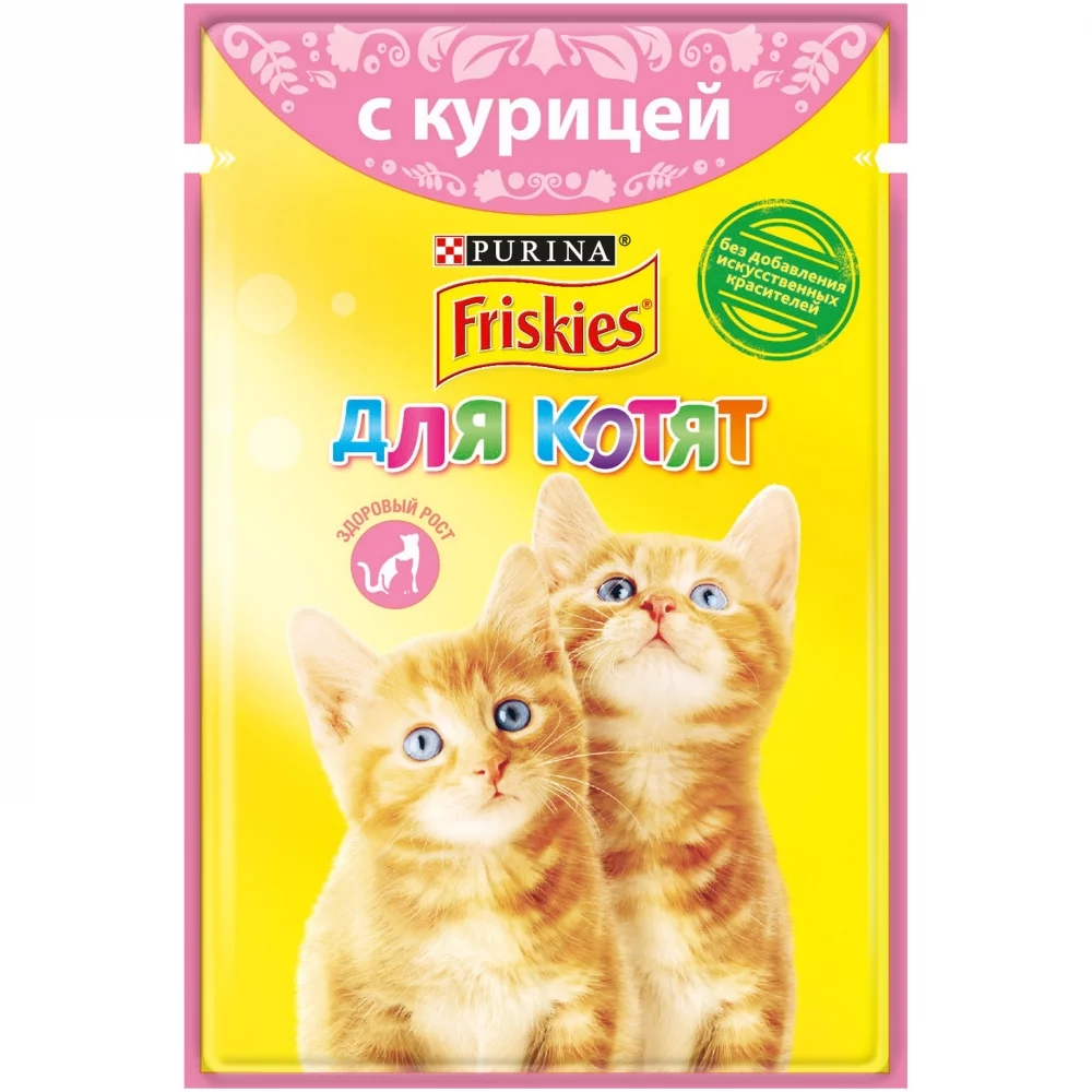 Влажный корм для котят Friskies, с курицей Бишкек купить цена - Global Shop  г. Бишкек Зоотовары