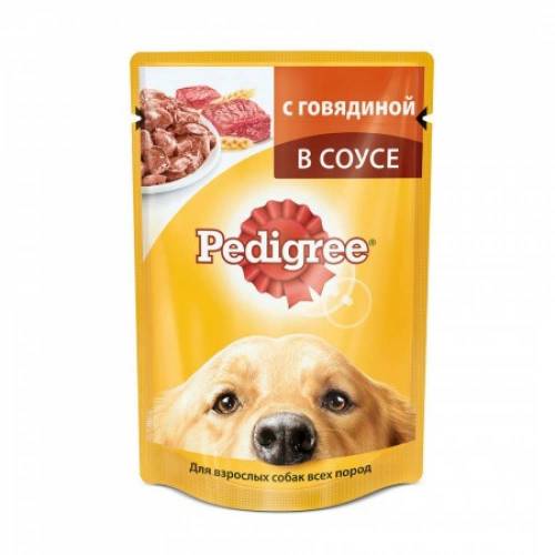 Pedigree влажный корм для взрослых собак всех пород с говядиной в соусе