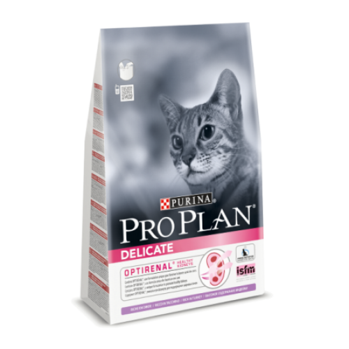 Pro Plan Delicate сухой корм для кошек c чувствительным пищеварением, с индейкой