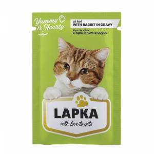 Лапка влажный корм для кошек кролик в соусе 85г