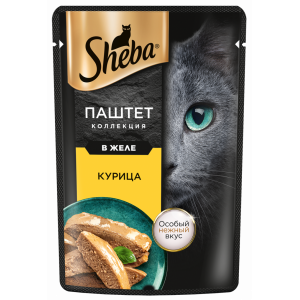 Sheba курица паштет в желе влажный корм 75г