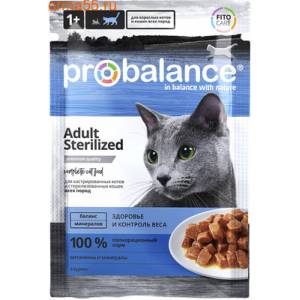 Влажный корм ProBalance Sterilized для стерилизованных кошек