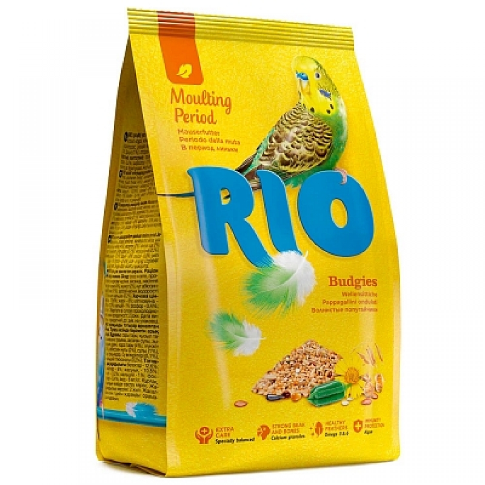 Корм для волнистых попугайчиков Rio в период линьки