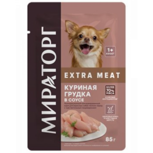 Мираторг влажный корм для собак с куриной грудкой 85г