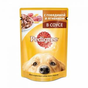 Pedigree влажный корм для взрослых собак всех пород с говядиной и ягненком в соусе
