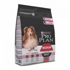 Pro Plan Optiderma сухой корм для взрослых собак средних пород с чувствительной кожей, с лососем
